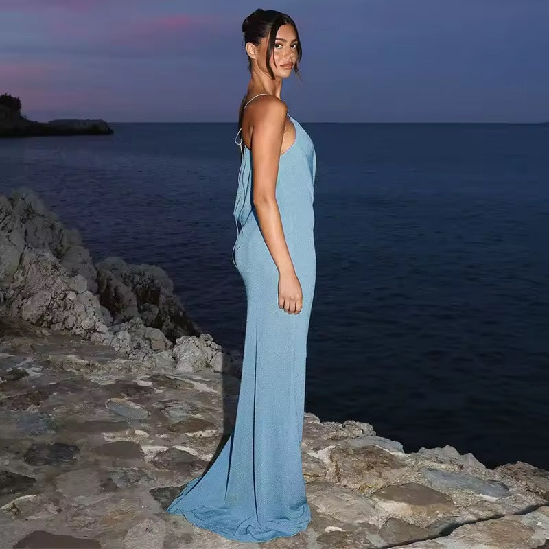 Isolde™ | Rückenfreies Maxikleid mit Kreuzträgern