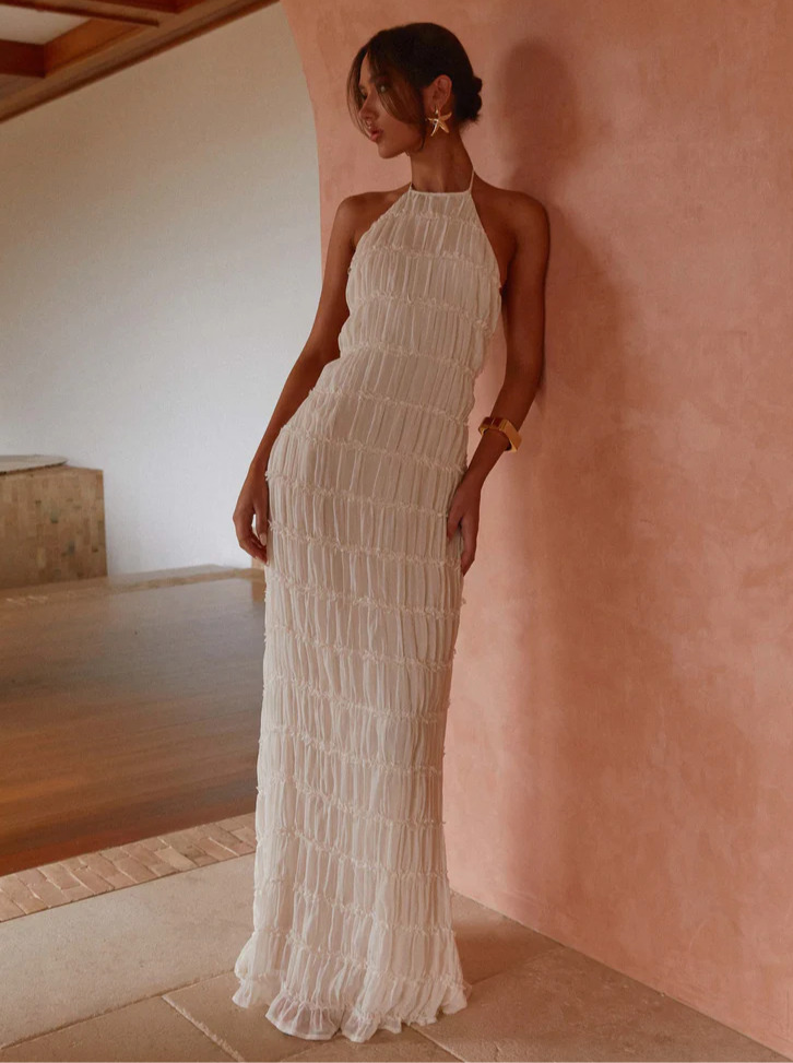 Althea™ | Elegantes Häkel-Design Maxikleid