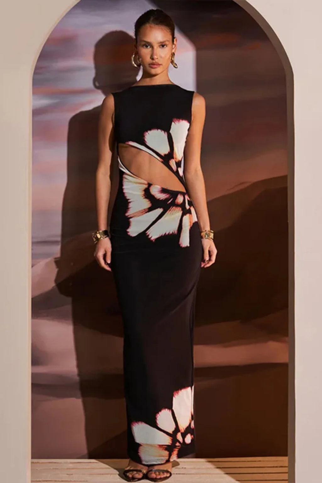 Oviedo™ | Bodycon Maxikleid mit Cut-Outs