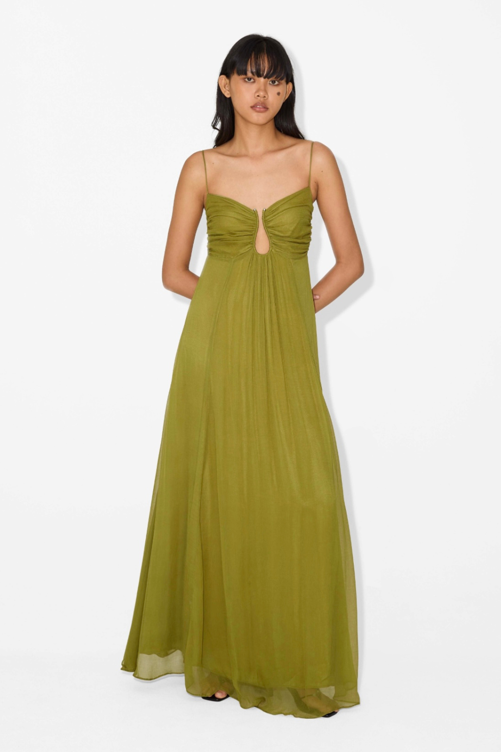 Oliva™ | Maxikleid aus Baumwollmischung