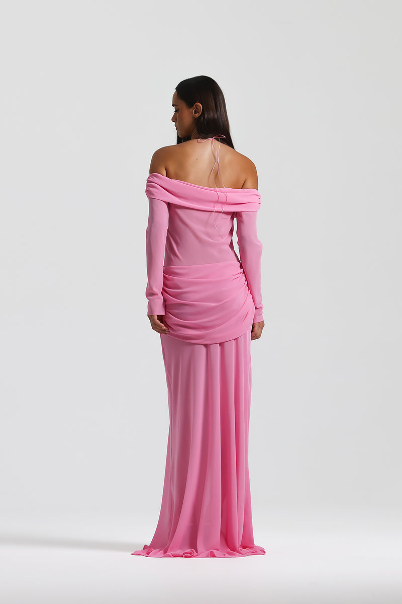 Dyra™ | Maxikleid mit Cut-Outs & Ärmeln