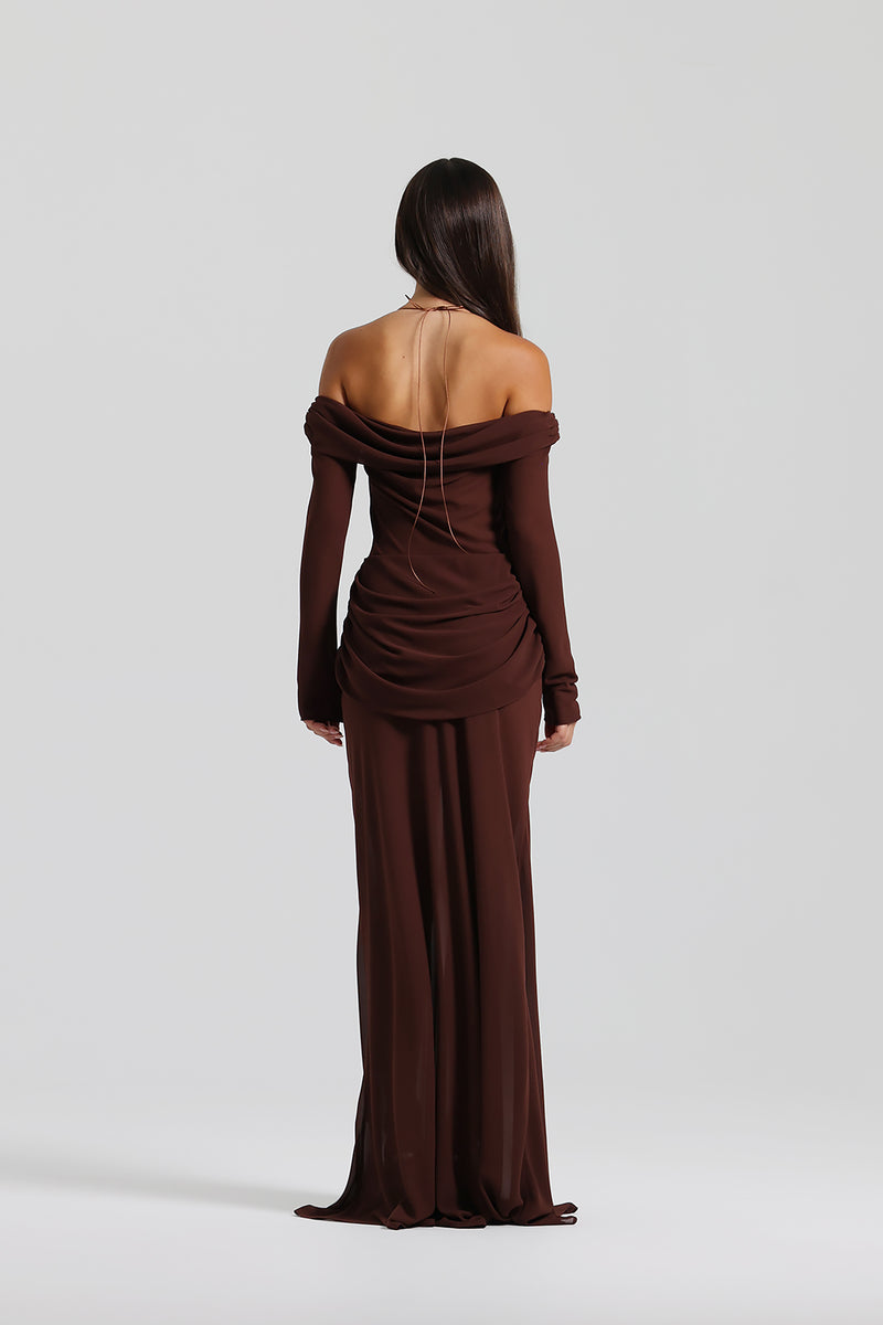 Dyra™ | Maxikleid mit Cut-Outs & Ärmeln
