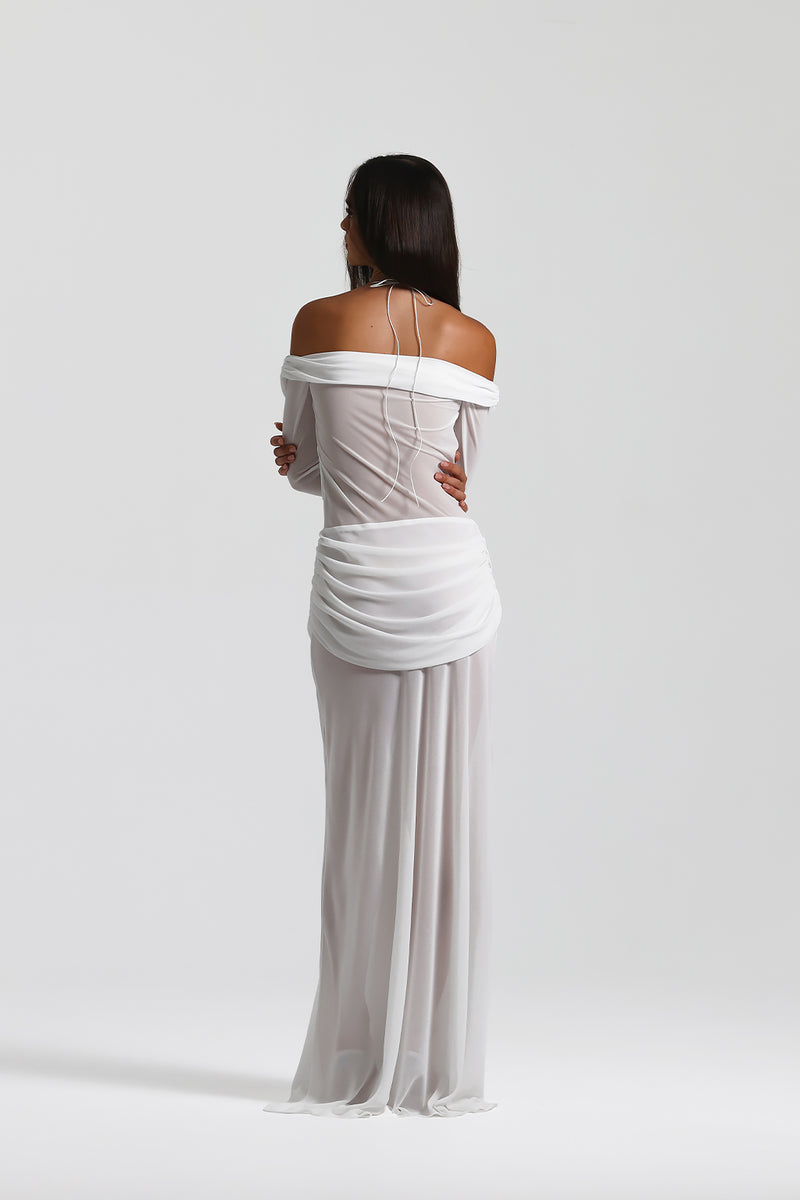 Dyra™ | Maxikleid mit Cut-Outs & Ärmeln