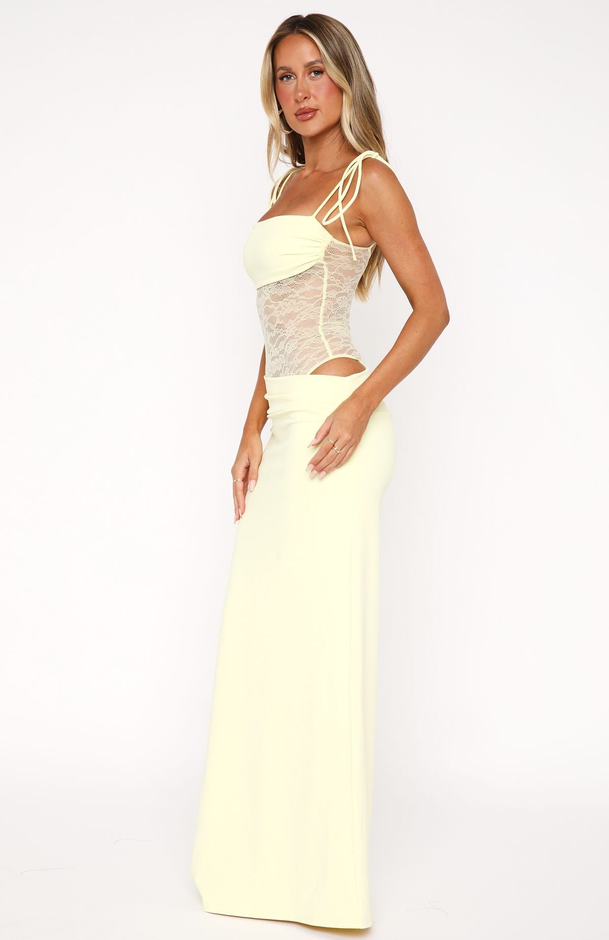 Lotty™ | Elegantes Maxikleid mit Mesh-Einsatz