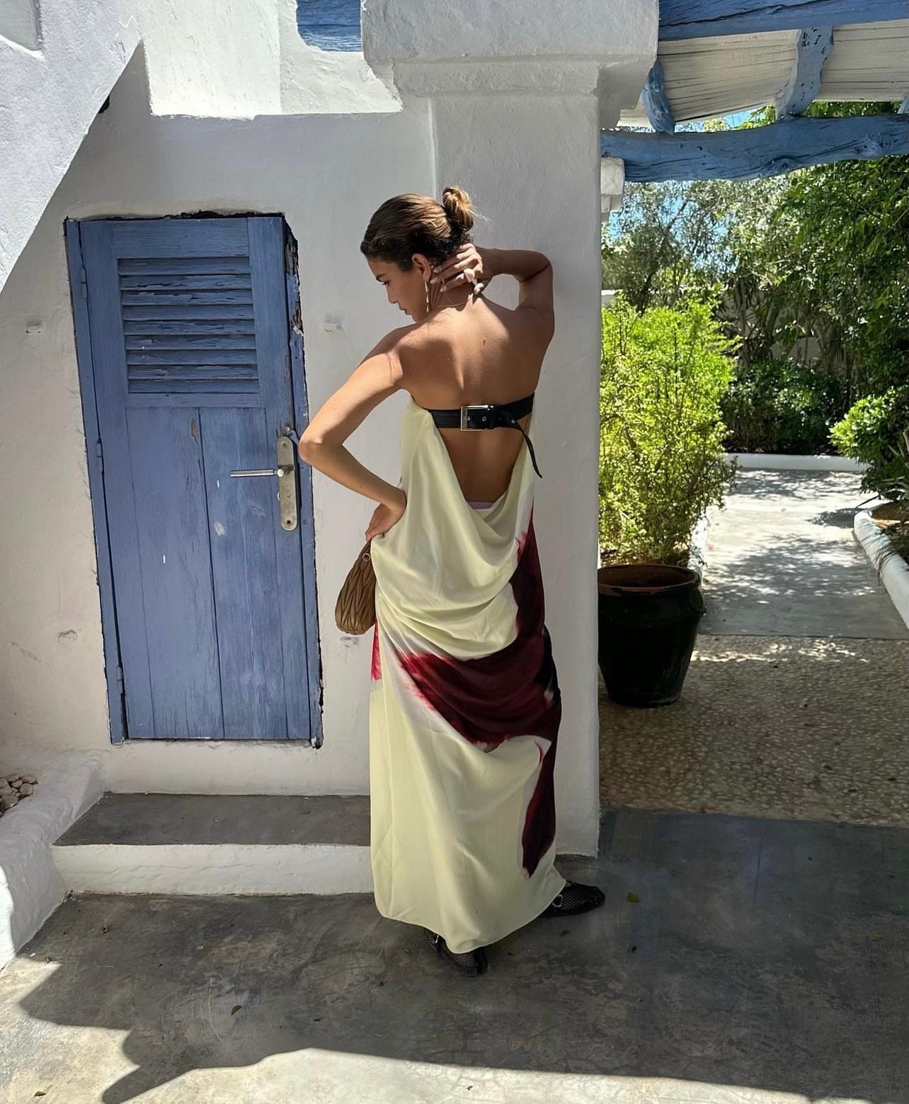 Simone™ | Trägerloses Maxikleid mit Stoffgürtel