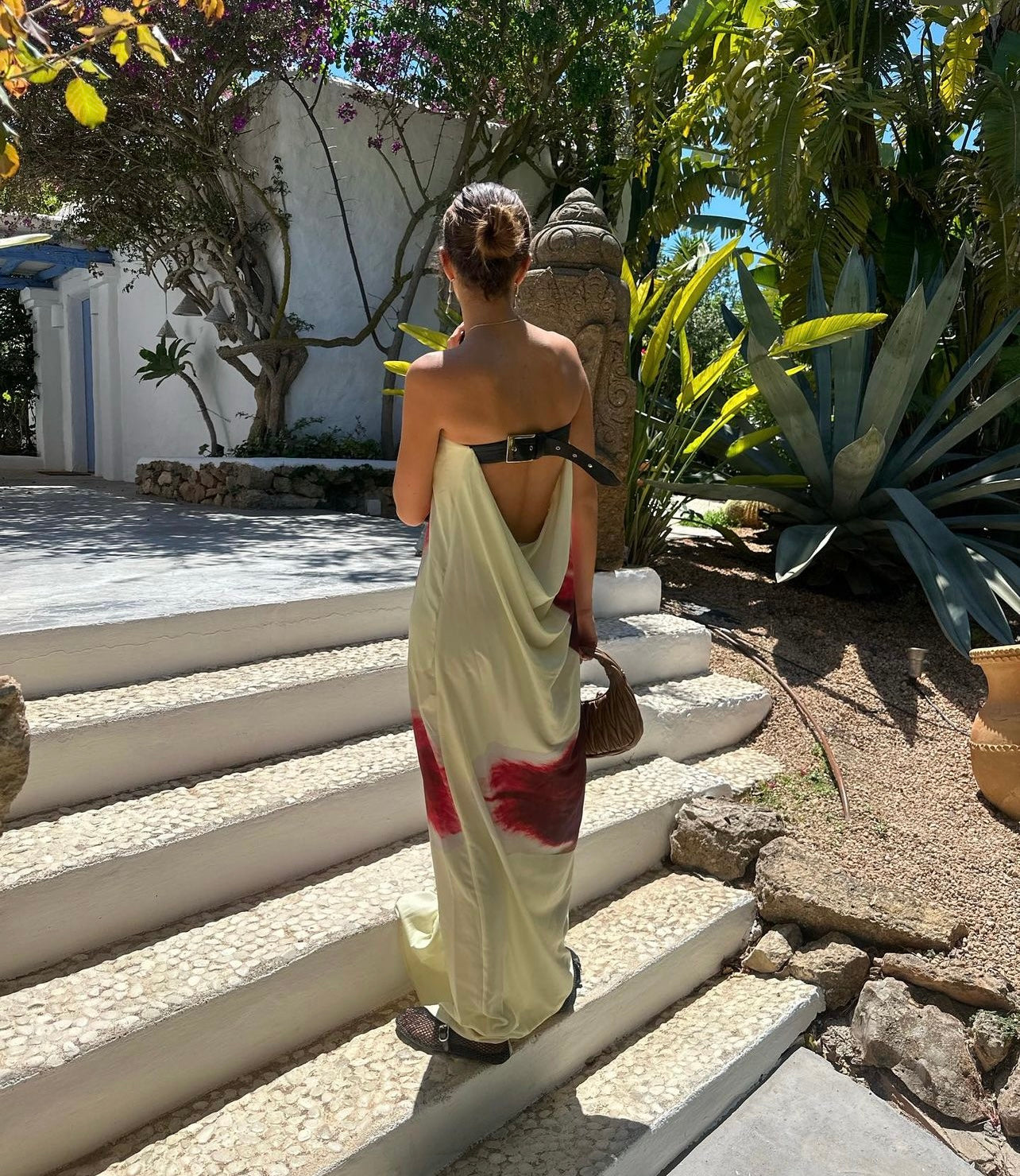 Simone™ | Trägerloses Maxikleid mit Stoffgürtel