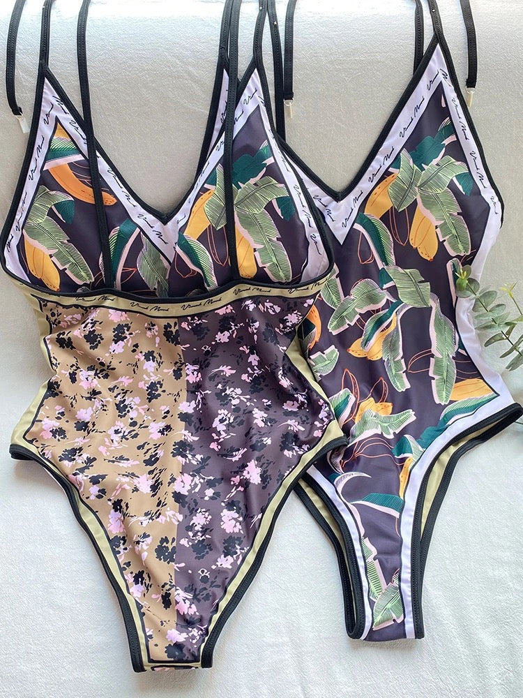 Jalapão™ | Wende-Badeanzug mit Tropenprint