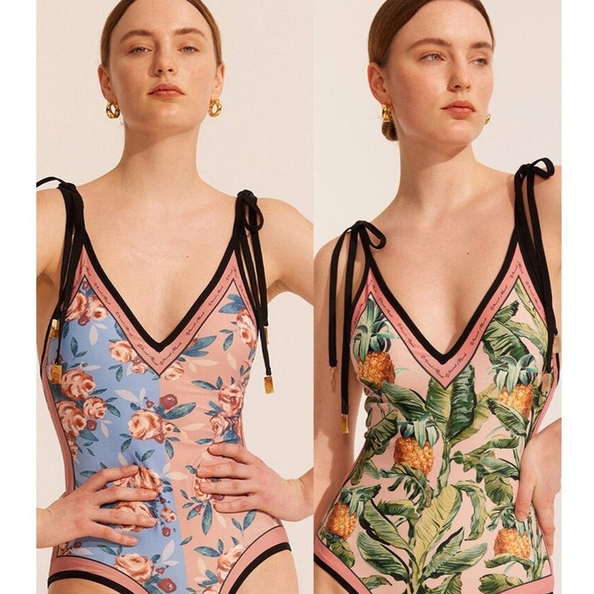 Jalapão™ | Wende-Badeanzug mit Tropenprint