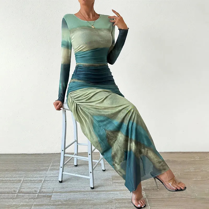 Flavia™ | Elegantes Maxikleid im Farbverlauf