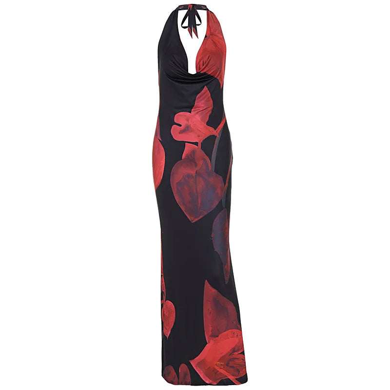 Cássia™ | Figurbetontes Maxikleid mit Halterneck