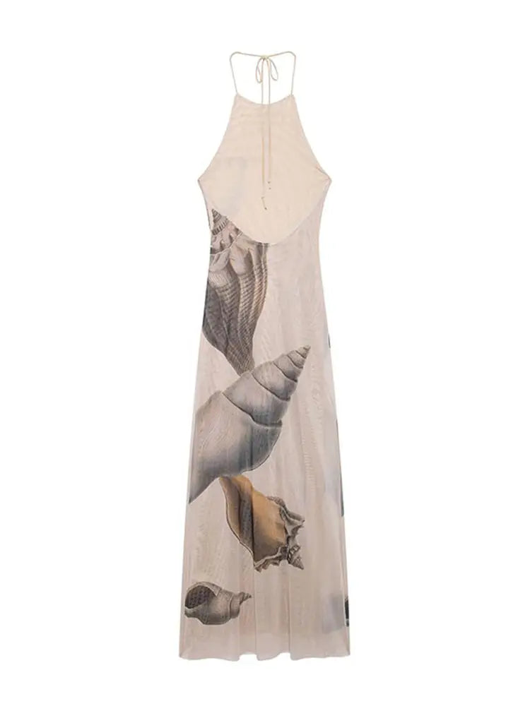 Lady™ | Fließendes Maxikleid mit hohem Ausschnitt