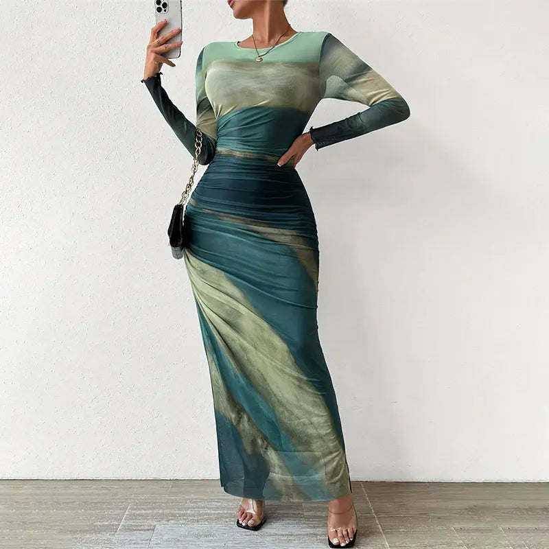 Flavia™ | Elegantes Maxikleid im Farbverlauf