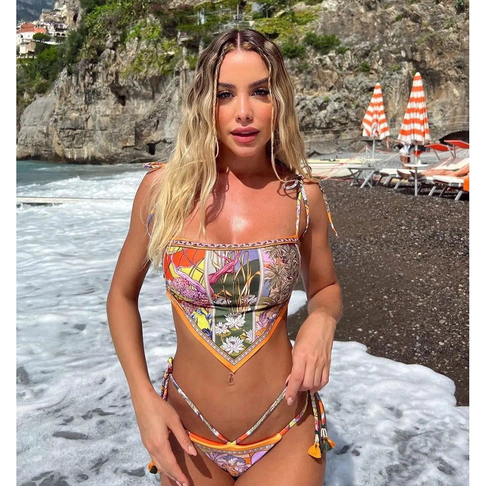 Lexa™ | Buntes Semi-Fio Bikini-Set