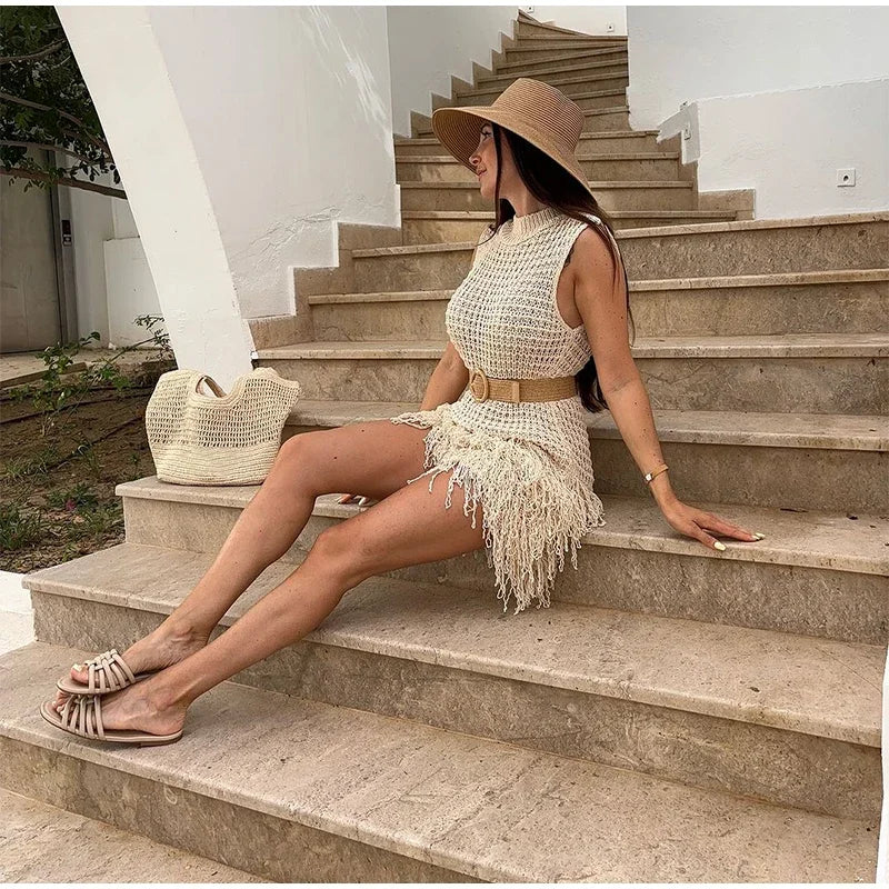 Tuanny™ | Handgehäkeltes Kleid mit Fransen