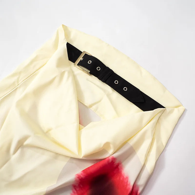 Simone™ | Trägerloses Maxikleid mit Stoffgürtel