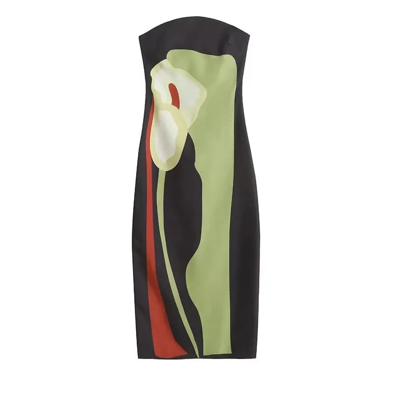 Suelma™ | Schulterfreies Colorblock-Maxikleid