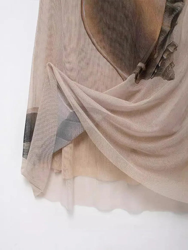 Lady™ | Fließendes Maxikleid mit hohem Ausschnitt