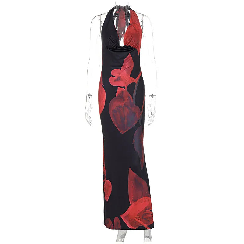 Cássia™ | Figurbetontes Maxikleid mit Halterneck
