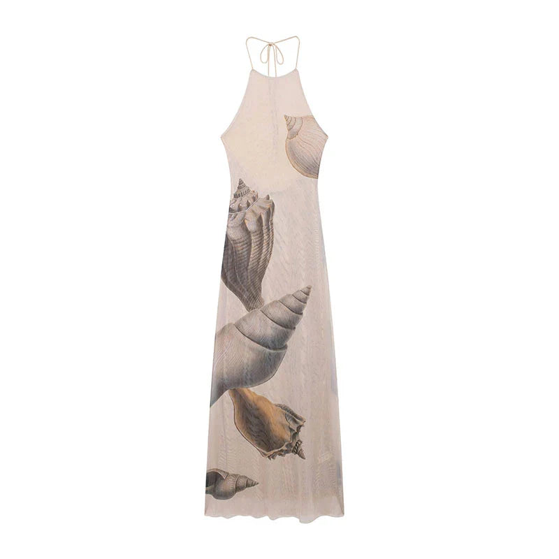 Lady™ | Fließendes Maxikleid mit hohem Ausschnitt