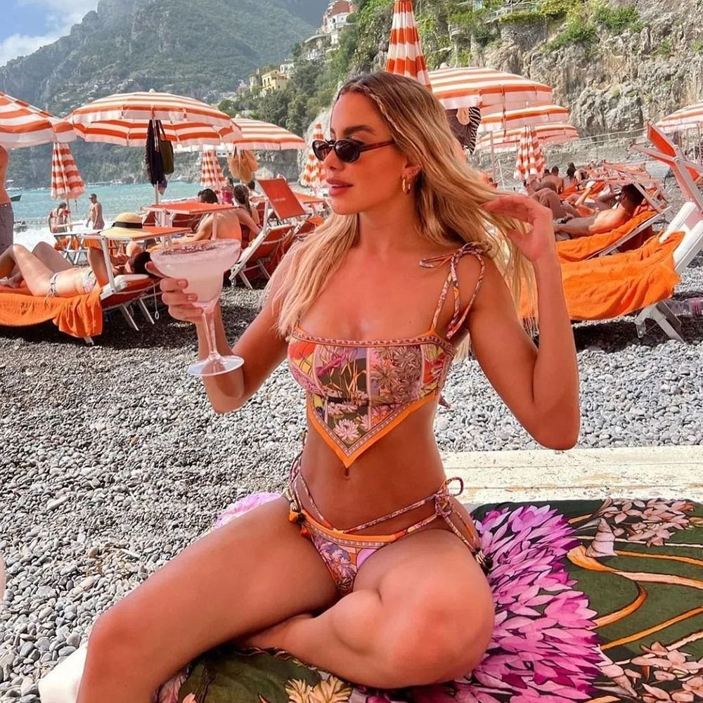 Lexa™ | Buntes Semi-Fio Bikini-Set