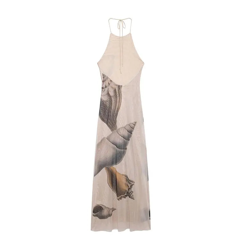 Lady™ | Fließendes Maxikleid mit hohem Ausschnitt