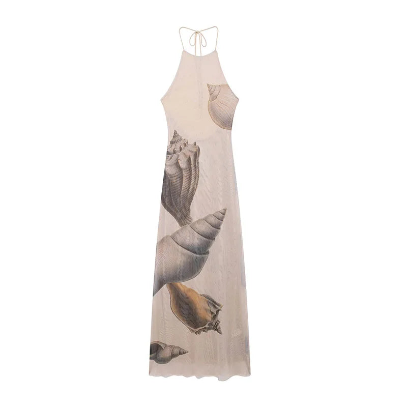Lady™ | Fließendes Maxikleid mit hohem Ausschnitt