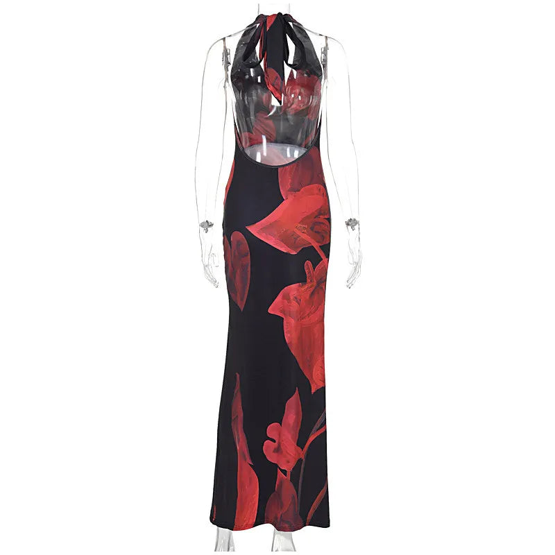 Cássia™ | Figurbetontes Maxikleid mit Halterneck
