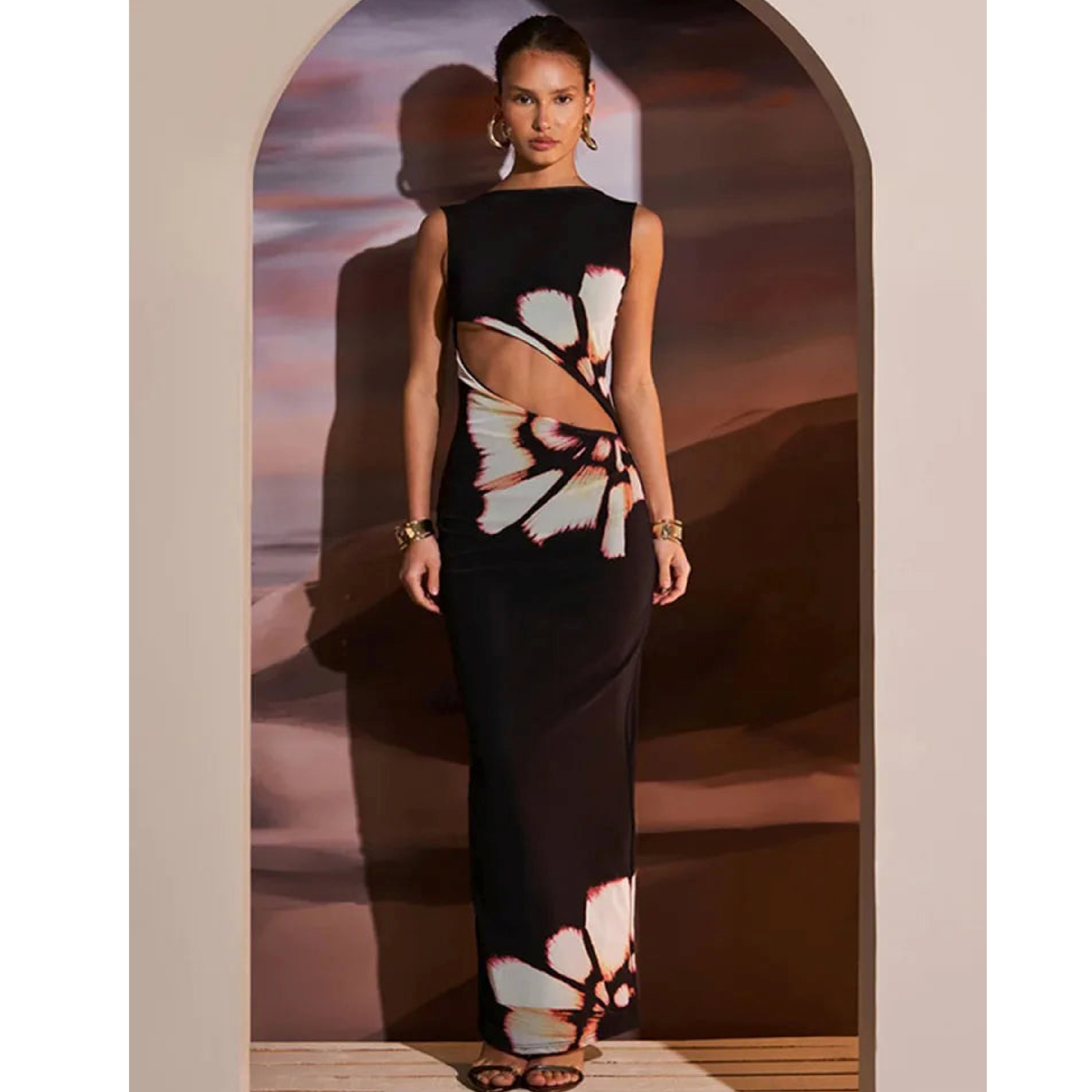 Oviedo™ | Bodycon Maxikleid mit Cut-Outs