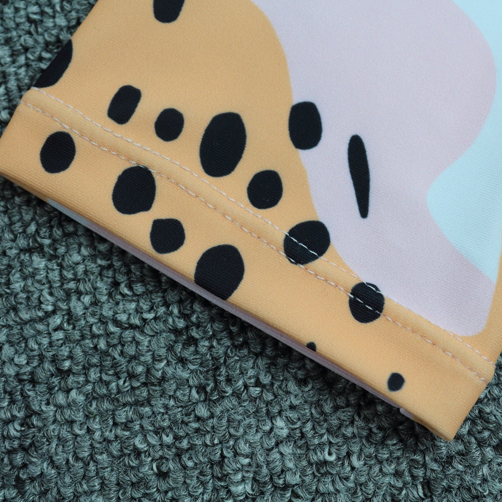 Valentina™ | Bunte Langarm-Bikini mit Animal-Print