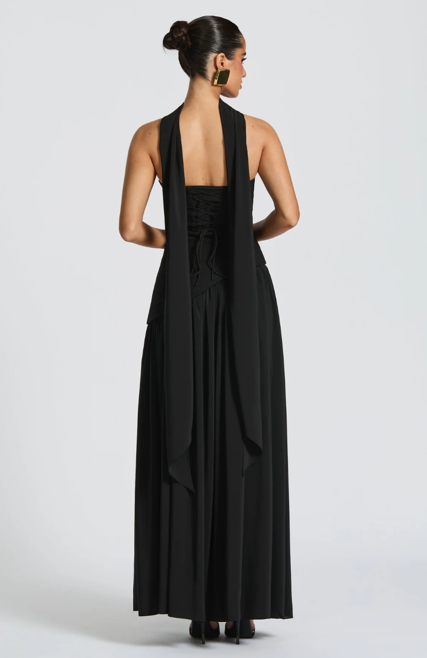 Alure™ | Schulterfreies Stretch-Maxikleid