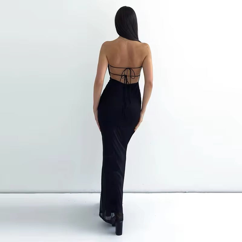 Janny™ | Elegantes Schwarzes Kleid mit Blumenmuster