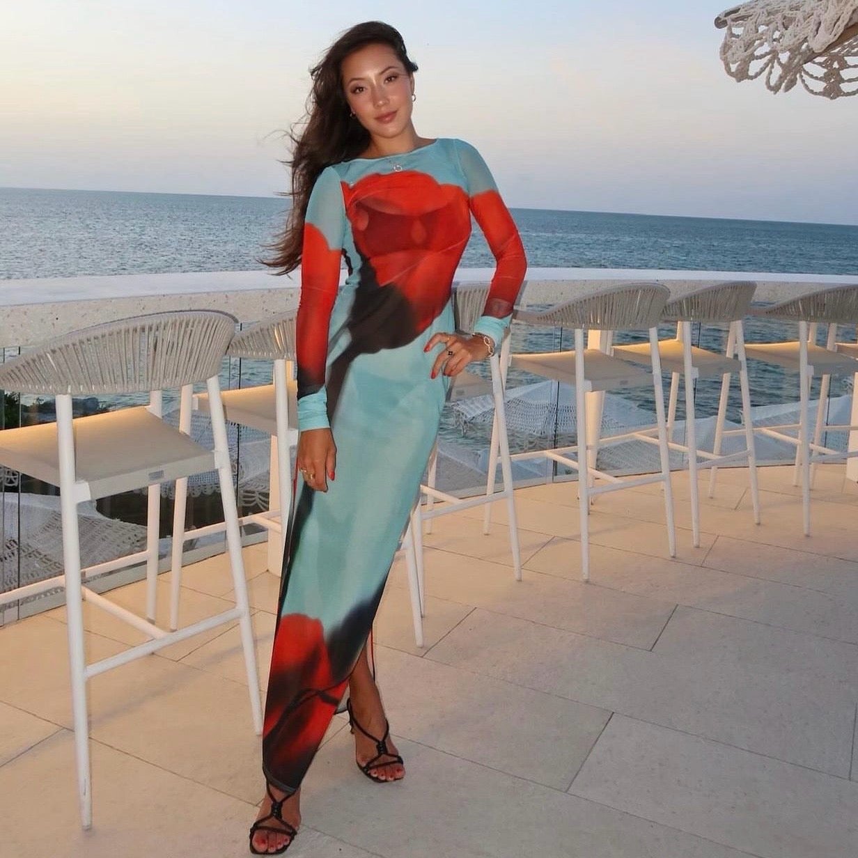 Coimbra™ | Figurbetontes Kleid mit Print