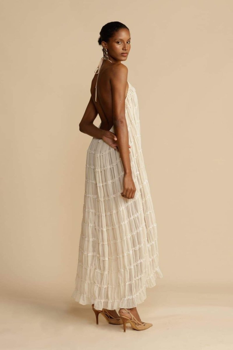 Bettina™ | Halterneck-Midikleid mit Struktur