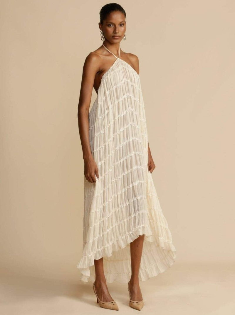 Bettina™ | Halterneck-Midikleid mit Struktur