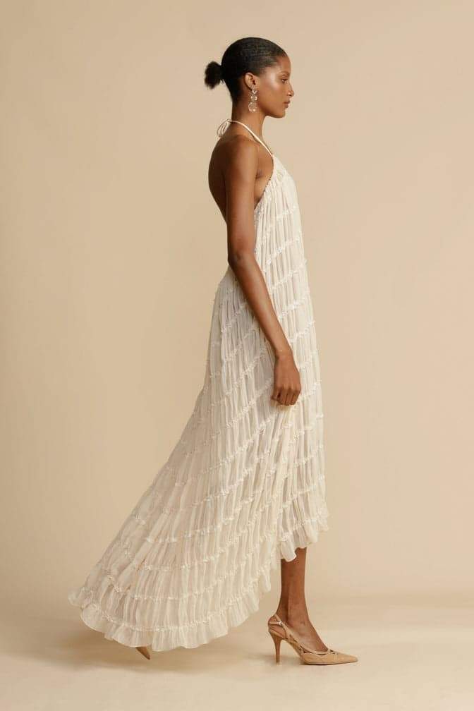 Bettina™ | Halterneck-Midikleid mit Struktur