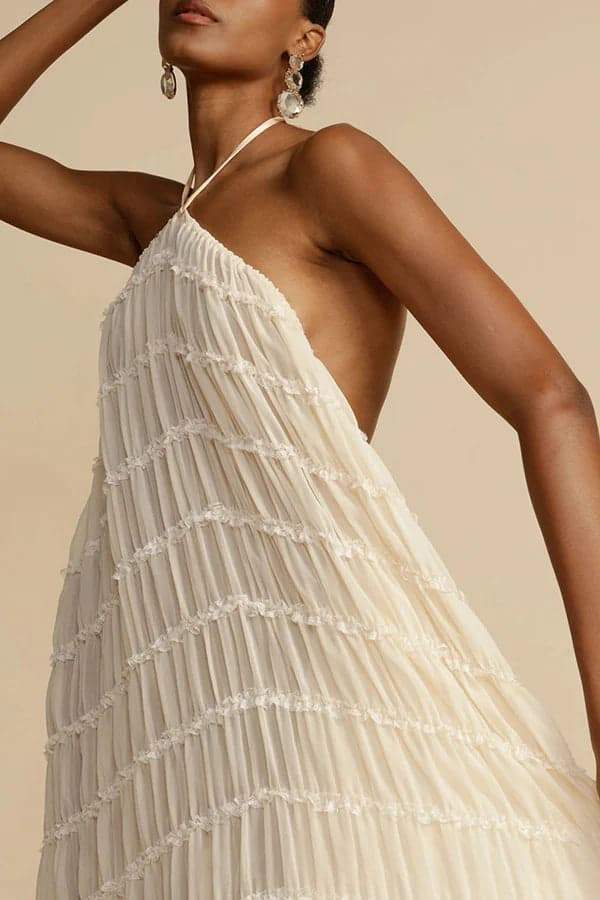 Bettina™ | Halterneck-Midikleid mit Struktur