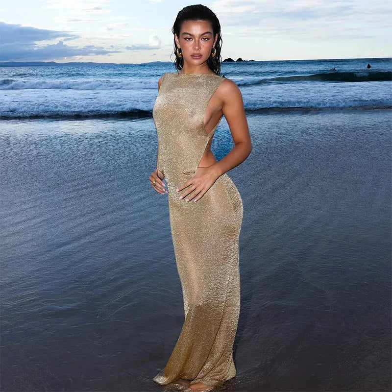 Sylla™ | Elegantes figurbetontes Maxikleid