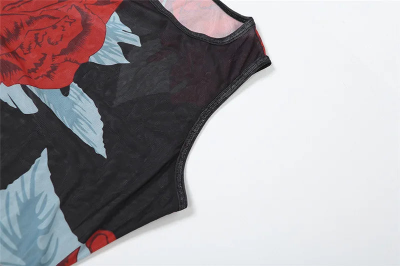 Alba™ | Langes Kleid mit Rosenprint