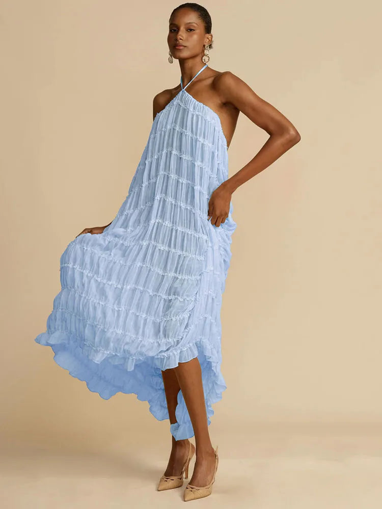 Bettina™ | Halterneck-Midikleid mit Struktur