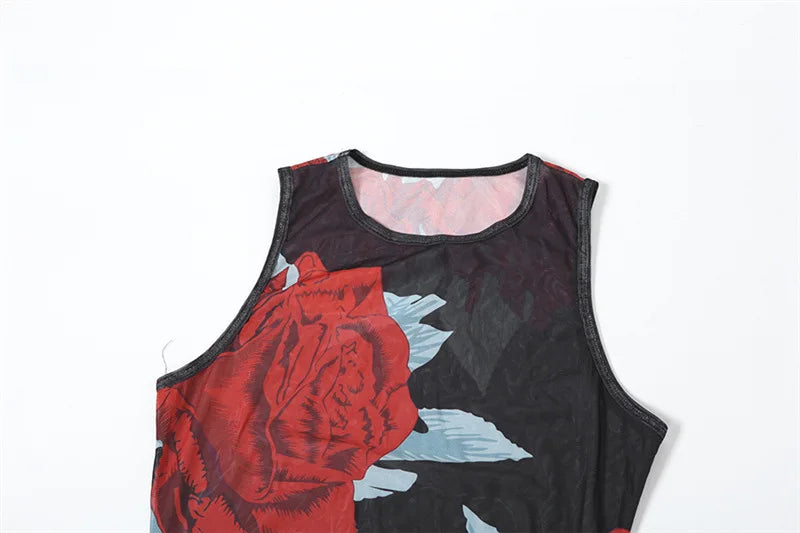 Alba™ | Langes Kleid mit Rosenprint