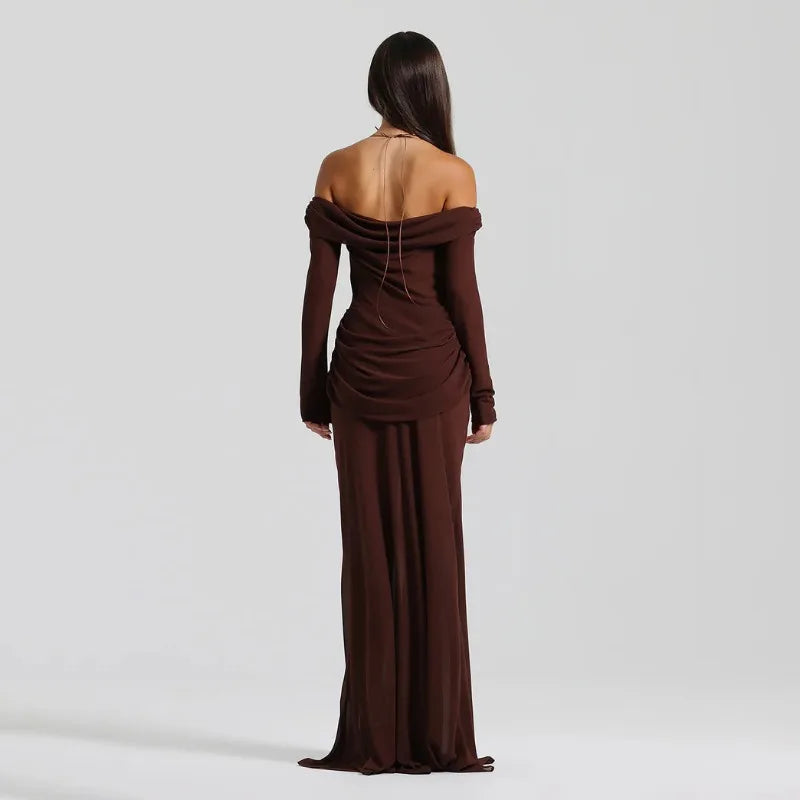Dyra™ | Maxikleid mit Cut-Outs & Ärmeln