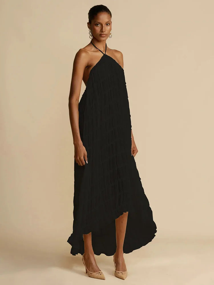 Bettina™ | Halterneck-Midikleid mit Struktur