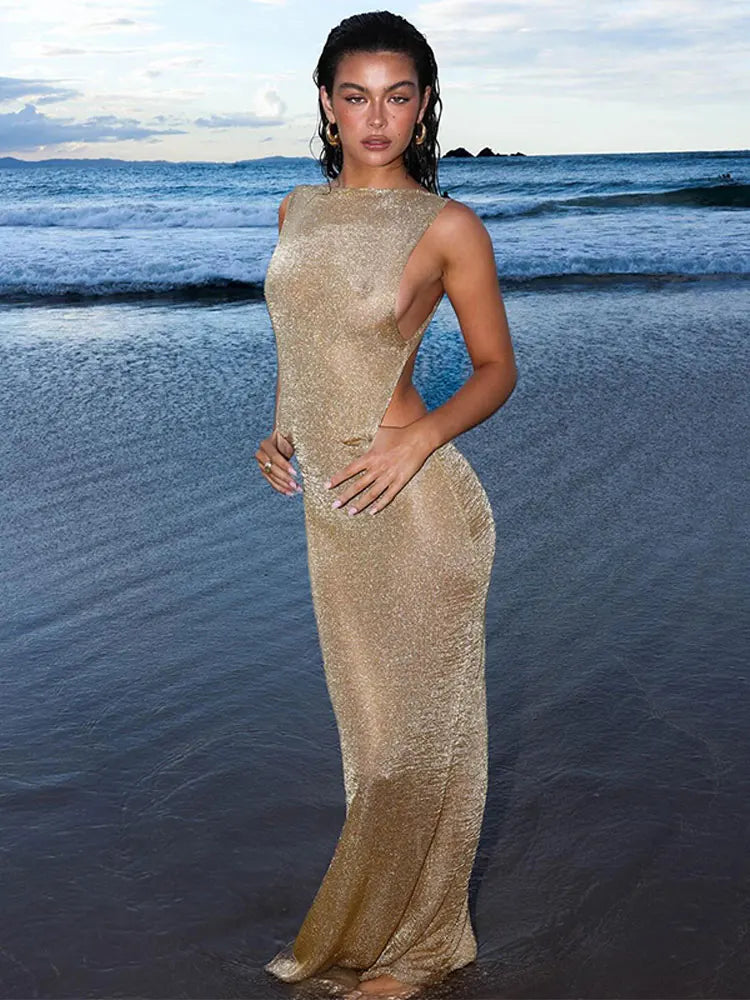 Sylla™ | Elegantes figurbetontes Maxikleid