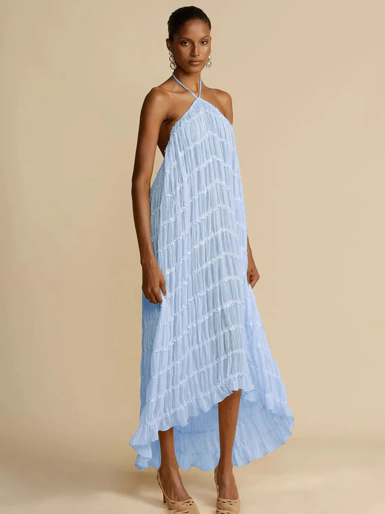 Bettina™ | Halterneck-Midikleid mit Struktur