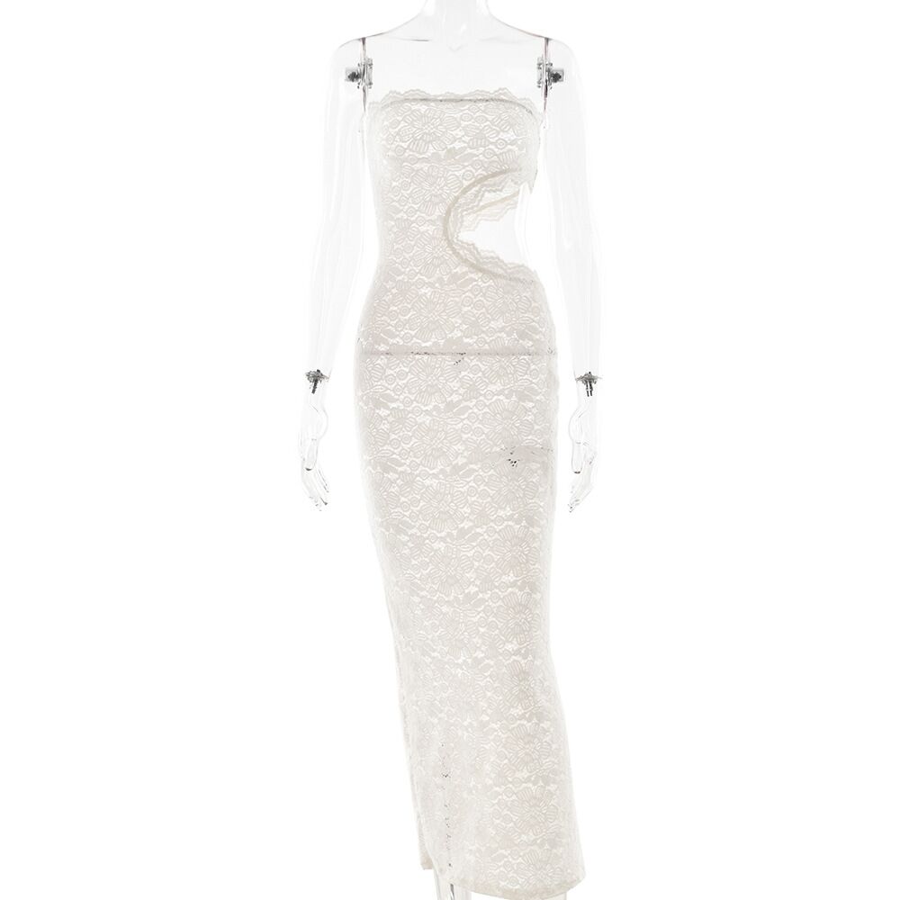 Kedda™ | Schulterfreies Spitzen-Maxikleid