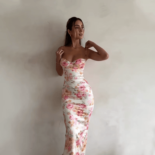 Beau | Langes Sommerkleid mit Blumenmuster